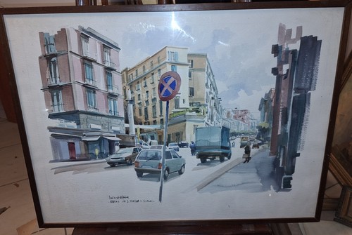 Dipinto eseguito aquarello - eseguito, ad
