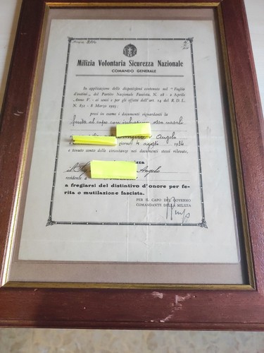 Milizia mvsn rarissimo - rarissimo, diploma