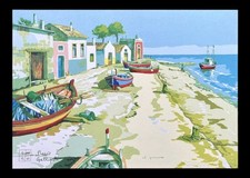 Aldo Riso presso Gallipoli, serigrafia firmata dall'artista 30x21 cm