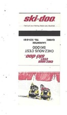 Ski doo matchcover - matchcover, chez-nous