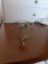 In1- miniatura di antico lavabo in metallo dorato, vintage