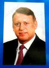 AUTOGRAPHE " PATINAGE " DE ALAIN CALMAT SUR FEUILLE FORMAT 10 X 15 CM