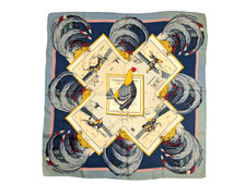 Foulard di seta HERMES gallo