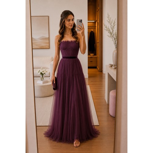 Abito zac posen plissettato - posen,