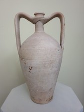 Antica Anfora Siciliana a Due Manici in Terracotta 