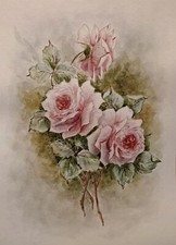 Pittura floreale rosa - pittura,