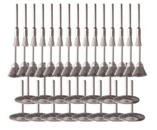 Set Spazzola Mix Tazza Filo 45pz Acciaio Inox per Accessori Utensili Rotanti Dremel