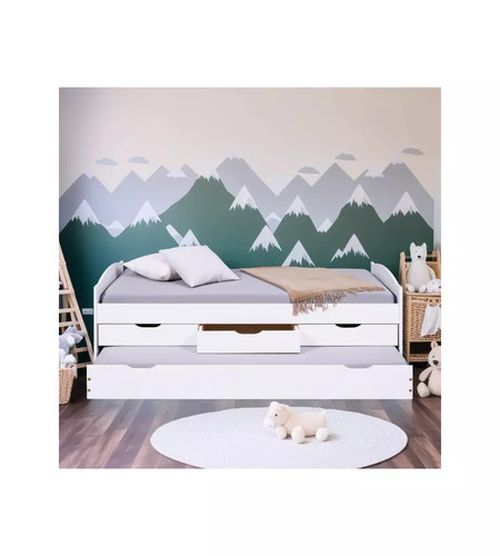 Letto singolo con cassetti
