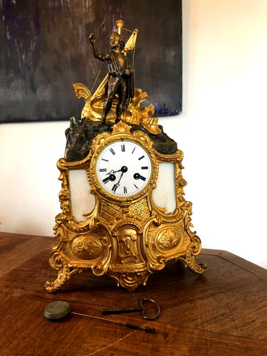Jolie pendule bronze et - jolie, en