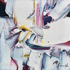 PIERLUIGI DE LUTTI 30x30 smalto e olio su tela " Untitled " con autentica