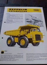 BROCHURE CAMION CATERPILLAR CAVA CANTIERE ZEPPELIN MULDENKIPPER 769C TRUCKS 