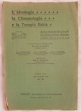L’IDROLOGIA LA CLIMATOLOGIA TERAPIA FISICA GOTTA ARTICOLARE ACQUA DI MARE 1910