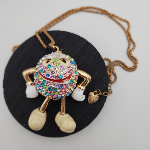 Collana con ciondolo - , strass