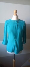 Etro camicia in seta verde tg.42 italiana (38 eu) top blusa lusso luxury Italy