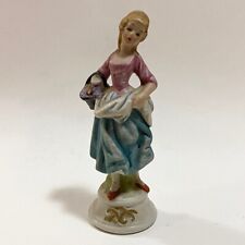 Statuetta Damigella Fanciulla Giovane Donna Nobile Decorativa Liberty 14,3 cm