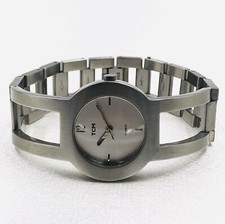 Orologio da polso al quarzo TCM ~ acciaio inossidabile colore argento orologio.