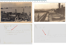 n° 2 foto 1942 Regio Esercito, formazione di pontile con materiali di recupero