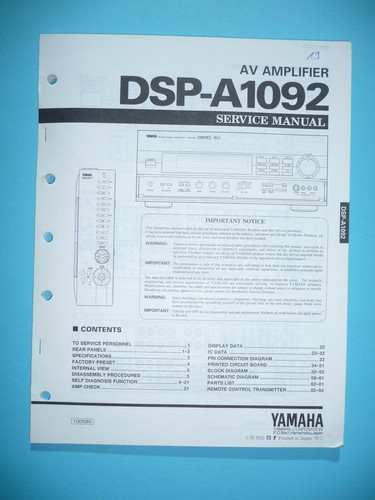 Service manual per - per, yamaha