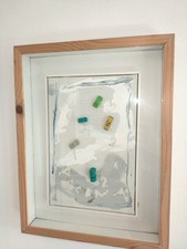 Mario Schifano Tela 30x20 Cm Quadro Con Doppio Archivio Monica E Monte Titano 