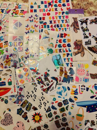 Large vintage sticker lot mrs - vintage,