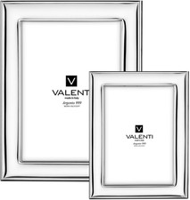 Cornice Portafoto 9X13 Cm in Argento Lucido, Ideale Come Regalo per Matrimonio, 