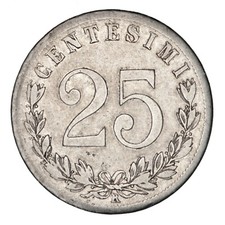 REGNO D'ITALIA 25 CENTESIMI