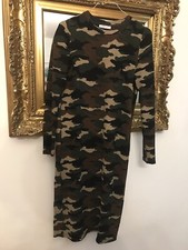 Abito Tubino Zara Tg M Mimetico Nuovo Elasticizzato