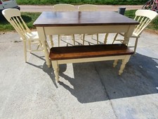 Tavolo, sedie e panca in pino