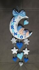 FIOCCO NASCITA LUNA CUORI BIMBO FUORIPORTA , artigianale,PERSONALIZZABILE 