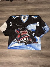 Maglia vintage Reebok Long Island Jawz Roller Hockey International (RHI) taglia 54