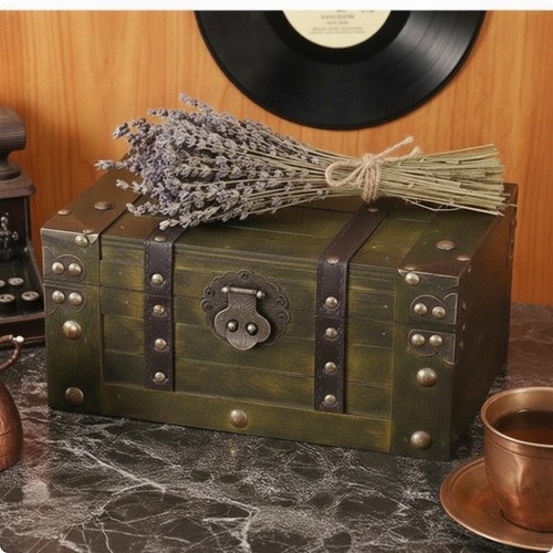 Baule legno vintage con - baule,