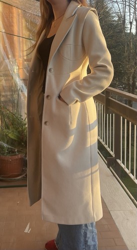 Cappotto lungo panna donna - cappotto,