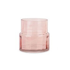 VASO in vetro ROSA rigato