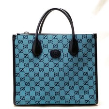 Borsa Gucci Tote Bag Tela Blu