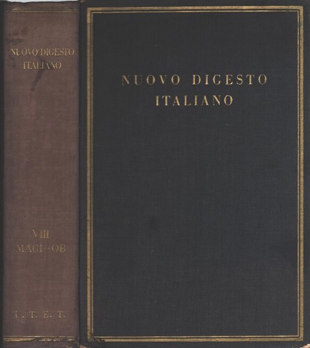 Nuovo digesto italiano vol - digesto,