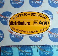 ADESIVO VINTAGE STICKER AUTO MOTO TUNING AGIP DISTRIBUTORE GENOVA OLD SCHOOL