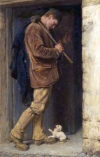 Dipinto olio briton - briton, riviere