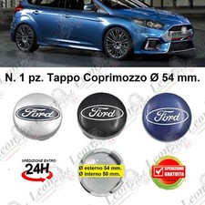 n. 1 pz. Tappo Coprimozzo per FORD 54 mm borchie coppetta logo ruota cerchi