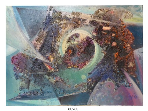 Opere olio tela 80x60 - , su