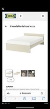 Letto matrimoniale Ikea Gursken con doghe e materasso 140x200 e Tavolino Bianco