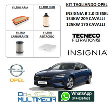 KIT TAGLIANDO FILTRI OPEL