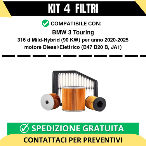 Kit filtri tagliando - 4, per