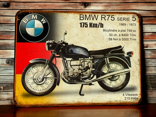 Plaque métal bmw r75 - bmw, r75/5