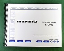 Marantz SR7008 Instruction Manual: 286 Full Color Pages & Protective Covers!