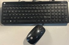 HP Tastiera SK-2028 US Tasti Nero Slim Cablato PC USB + HP Mouse Momkuo