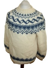 Maglione islandese da uomo circa taglia M NORVEGESE The Handknitting Ass. Isl...