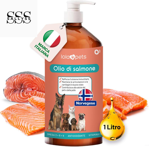 Olio salmone per cani e - di,