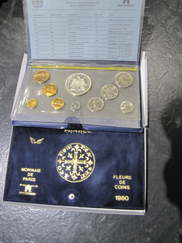 Coffret fleurs coins 1980 - coffret, de