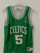 CANOTTA Maglia CELTICS VINTAGE CHAMPION Basket NBA 5 GARNETT TG S