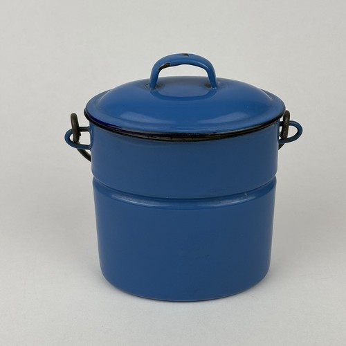 Gavetta vintage smaltato blu - vintage,